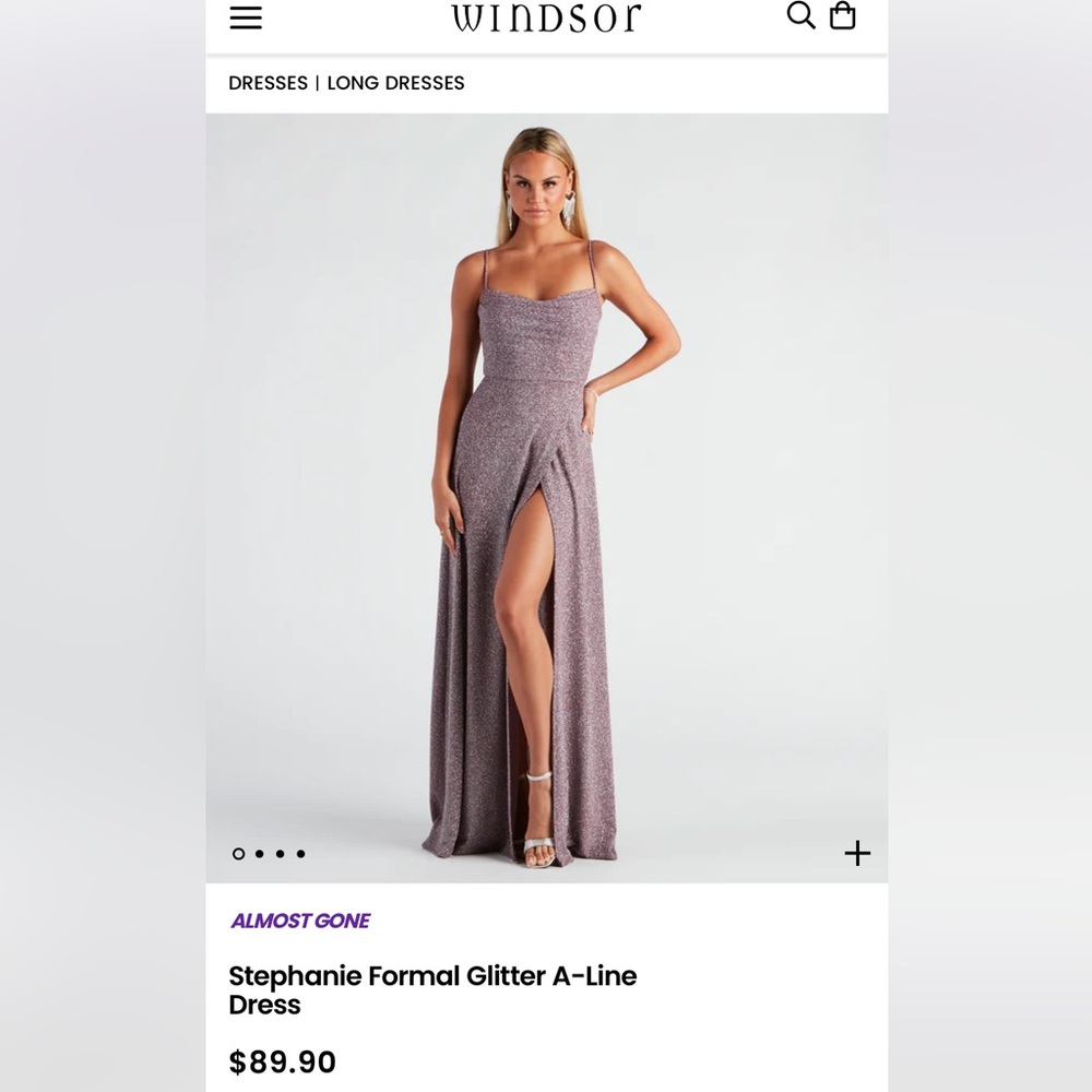 Windsor Stephanie formal a line glitter dress